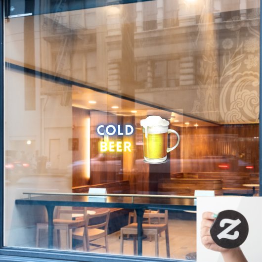 Autocollant Pour Fenêtre Station d'essence Cold Beer (Fenêtre de café)