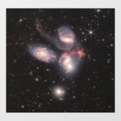 Autocollant Pour Fenêtre Stephan's Quintet 5 Galaxies Deep Field James Webb (Feuille)