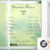 Autocollant Pour Fenêtre Stick Heures d'affaires (Maison)