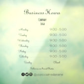 Autocollant Pour Fenêtre Stick Heures d'affaires (Feuille 3)