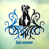 Autocollant Pour Fenêtre Sticker à graisse florale / Clin (Feuille 3)