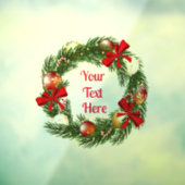 Autocollant Pour Fenêtre Sticker de couronne de Noël personnalisé pour fenê (Feuille 3)