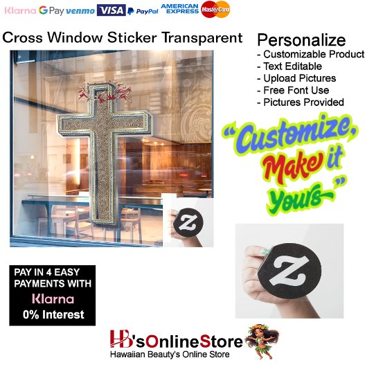 Autocollant Pour Fenêtre Sticker de fenêtre croisée entreprise transparent
