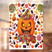 Autocollant Pour Fenêtre Stickers Halloween Citrouilles brillants (Feuille 2)