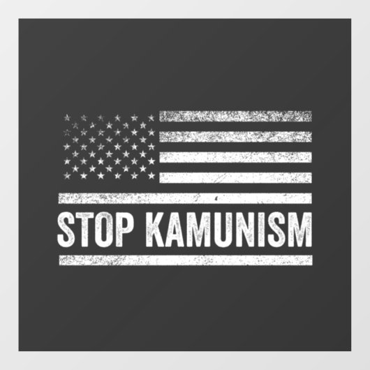 Autocollant Pour Fenêtre Stop Kamunism Harris Walz 2024 Camarade Kamala (Feuille)