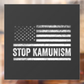 Autocollant Pour Fenêtre Stop Kamunism Harris Walz 2024 Camarade Kamala (Feuille 2)