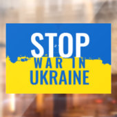 Autocollant Pour Fenêtre Stop War (Feuille 2)