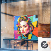 Autocollant Pour Fenêtre “Strasha” - Gloss Pop Collage Dream (Fenêtre de café)