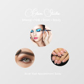 Autocollant Pour Fenêtre Studio de Beauté Professionnel Moderne (Feuille)