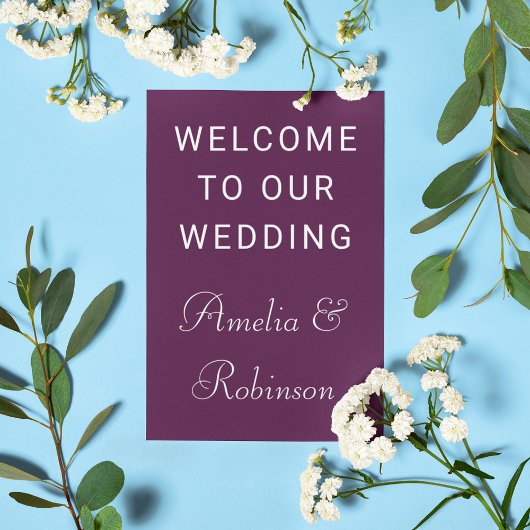 Autocollant Pour Fenêtre Style blanc Script personnalisé mariage Bienvenue