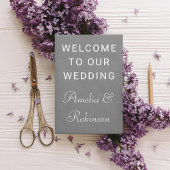 Autocollant Pour Fenêtre Style blanc Script personnalisé mariage Bienvenue