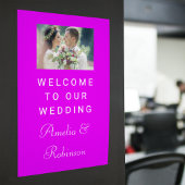 Autocollant Pour Fenêtre Style blanc Script personnalisé mariage photo Bien