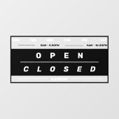 Autocollant Pour Fenêtre Style de calendrier Heures d'ouverture de l'entrep (Feuille)