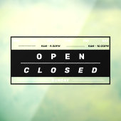 Autocollant Pour Fenêtre Style de calendrier Heures d'ouverture de l'entrep (Feuille 3)