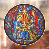Autocollant Pour Fenêtre Style Nativité Peint Verre (Feuille 2)