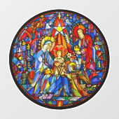 Autocollant Pour Fenêtre Style Nativité Peint Verre (Feuille)