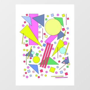 Autocollant Pour Fenêtre Style rétro Vintage des années 80 et 90