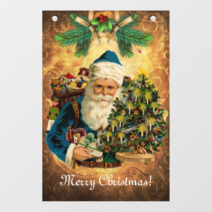 Autocollant Pour Fenêtre Style vintage St Nicolas (Père Noël) Noël