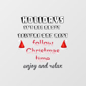 Autocollant Pour Fenêtre Suivre l'heure de Noël Clôture de fenêtre (Feuille)