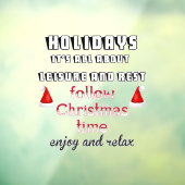 Autocollant Pour Fenêtre Suivre l'heure de Noël Clôture de fenêtre (Feuille 3)