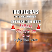 Autocollant Pour Fenêtre Suivre l'heure de Noël Clôture de fenêtre (Feuille 2)