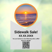 Autocollant Pour Fenêtre Sunset Photo ・ Summer Event Raffle code QR (Feuille 3)