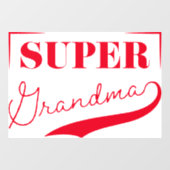 Autocollant Pour Fenêtre Super grand-mère (Feuille)