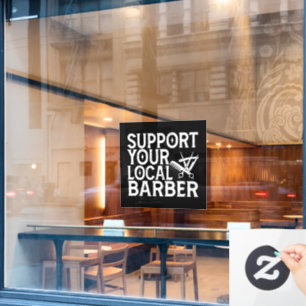 Autocollant Pour Fenêtre Support de votre barbier local