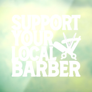 Autocollant Pour Fenêtre Support de votre barbier local