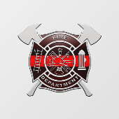 Autocollant Pour Fenêtre Support Pompiers Clouage de fenêtre (Feuille)