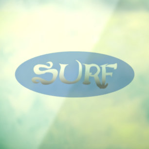 Autocollant Pour Fenêtre Surf bleu ovale foncé de la fenêtre