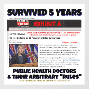 Autocollant Pour Fenêtre Survécu 5 ans par RoseWrites cling fenêtre