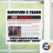 Autocollant Pour Fenêtre Survécu 5 ans par RoseWrites cling fenêtre (Maison)