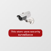 Autocollant Pour Fenêtre Surveillance de la sécurité Signes de fermeture de (Feuille)