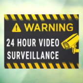 Autocollant Pour Fenêtre Surveillance vidéo 24 heures (Feuille 3)