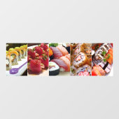 Autocollant Pour Fenêtre Sushi Collage Aliments Fruits de mer Collage Dîner (Feuille)