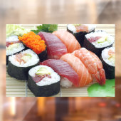 Autocollant Pour Fenêtre Sushi Japonais Alimentation asiatique Raw Sashimi (Feuille 2)