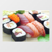 Autocollant Pour Fenêtre Sushi Japonais Alimentation asiatique Raw Sashimi (Feuille)