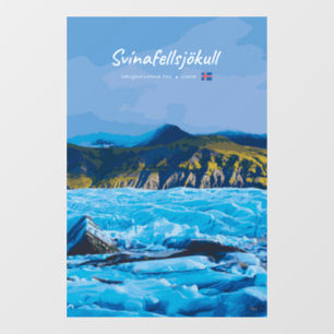 Autocollant Pour Fenêtre Svínafellsjökull, Islande - Vue sur le glacier