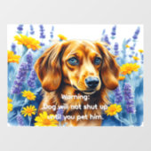 Autocollant Pour Fenêtre Symbole Chien mou (Feuille)