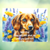 Autocollant Pour Fenêtre Symbole Chien mou (Feuille 3)