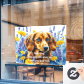 Autocollant Pour Fenêtre Symbole Chien mou (Fenêtre de café)