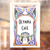Autocollant Pour Fenêtre Symbole de café Art nouveau (Feuille 2)