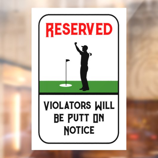 Autocollant Pour Fenêtre Symbole De Golf Funny Personnalisé Pour Les Amateu (Feuille 2)