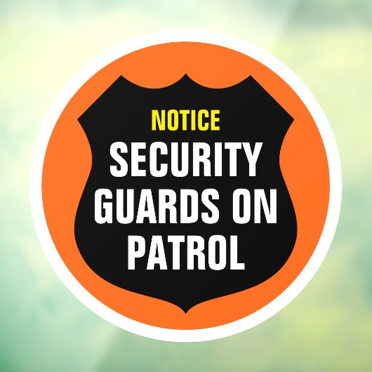 Autocollant Pour Fenêtre Symbole de patrouille de sécurité Clôture orange d (Feuille 3)