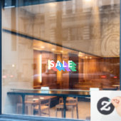 Autocollant Pour Fenêtre Symbole de vente Pastel (Fenêtre de café)