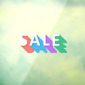 Autocollant Pour Fenêtre Symbole de vente Pastel (Feuille 3)