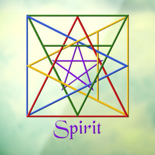 Autocollant Pour Fenêtre Symbole d'élément d'esprit païen déchu