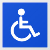 Autocollant Pour Fenêtre Symbole désactivé bleu (Feuille)