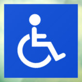 Autocollant Pour Fenêtre Symbole désactivé bleu (Feuille 3)